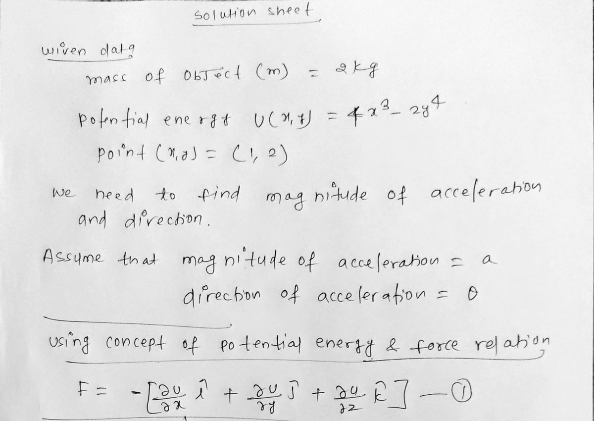 Physics homework question answer, step 1, image 1